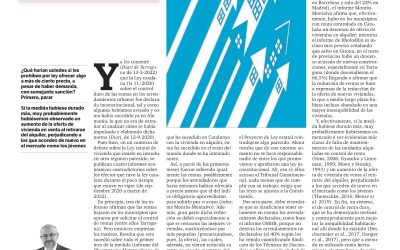 Consecuencias del control de alquileres en Cataluña